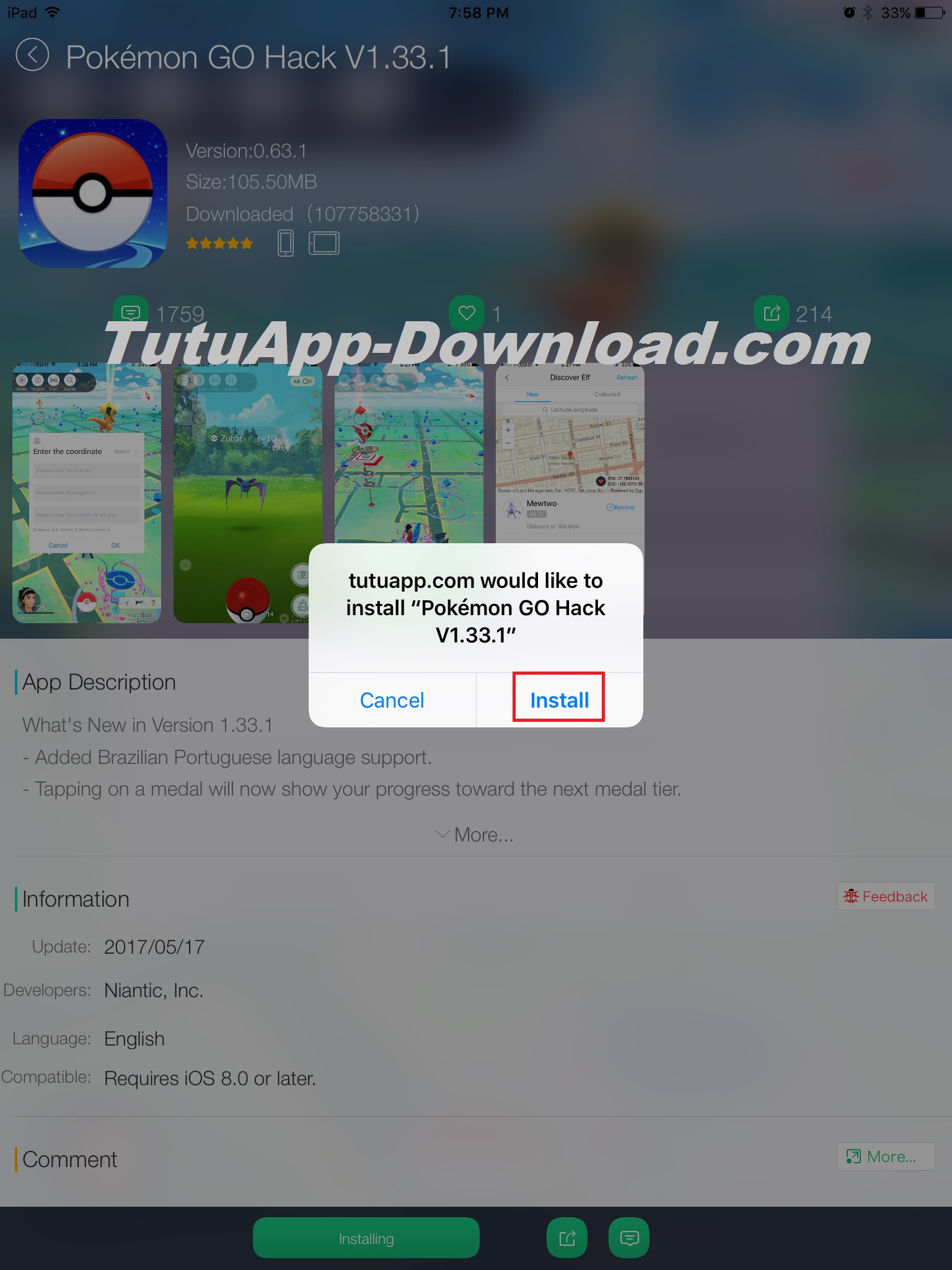 tutuapp pokemon go ios